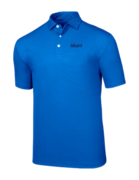 Callaway Birdseye Dark Carolina Blue Polo w/Alkami Logo
