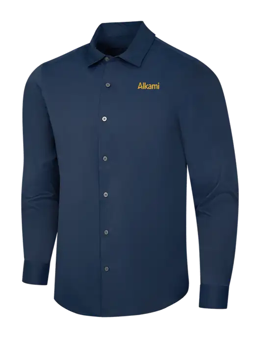 Navy City Stretch Shirt w/Alkami Logo