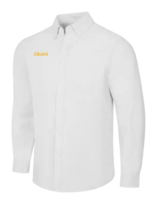 White SuperPro Oxford Shirt w/Alkami Logo