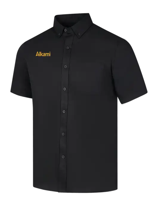 Short Sleeve Deep Black Superpro React Twill Shirt w/Alkami Logo