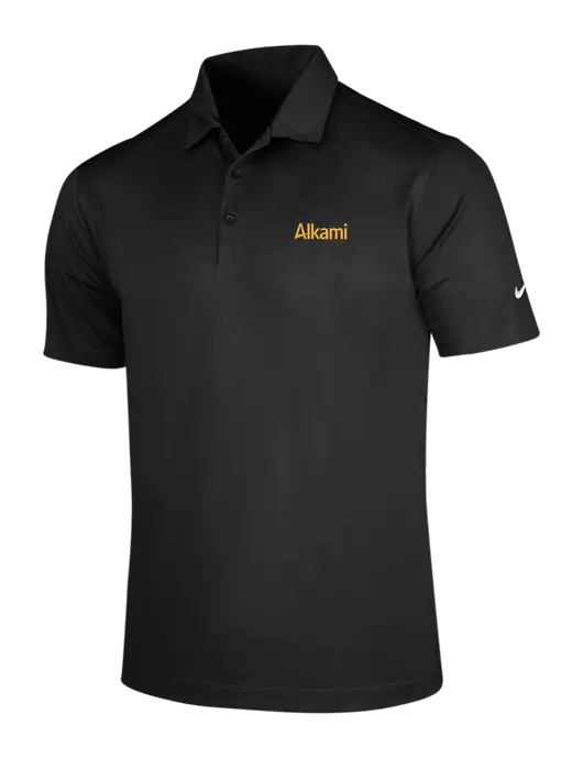 NIKE Black Dri-Fit Vertical Mesh Polo w/Alkami Logo