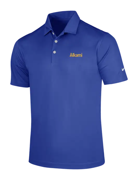 NIKE Dark Royal Dri-Fit Vertical Mesh Polo w/Alkami Logo