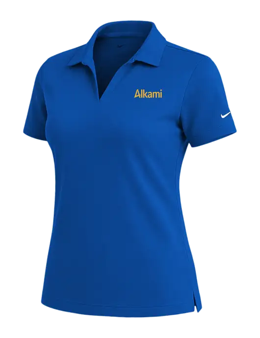 NIKE Royal Womens Dri-Fit Micro Pique Polo w/Alkami Logo