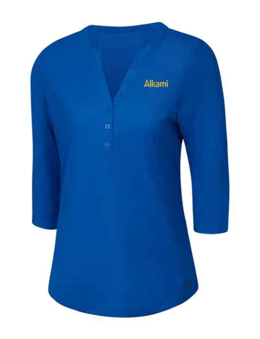 OGIO Royal Blue Jewel Henley w/Alkami Logo