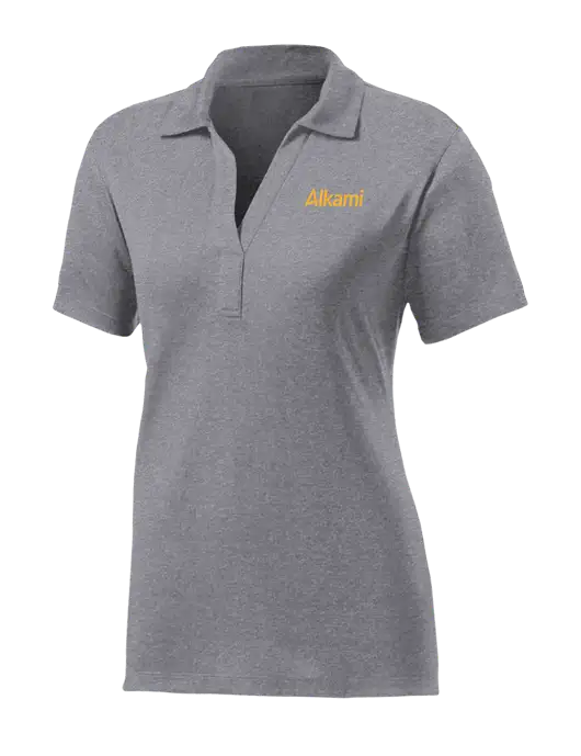 Womens Medium Grey Heather Contender Polo w/Alkami Logo