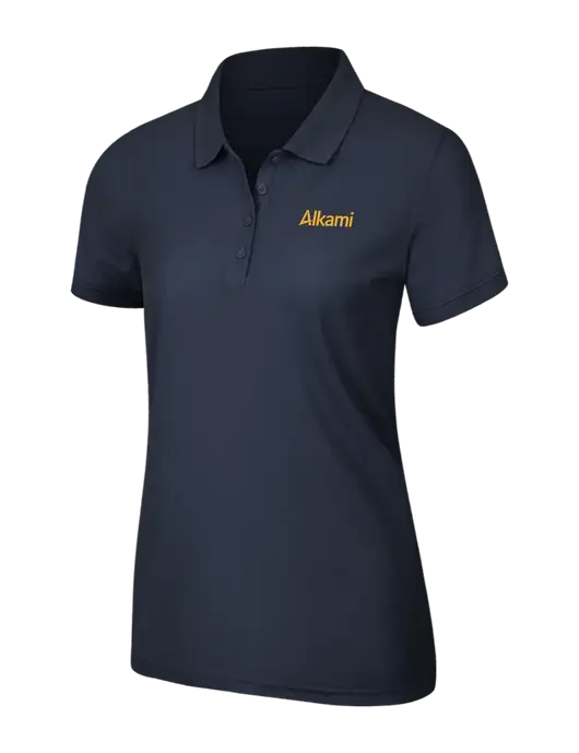 Navy Blue Womens Core Classic Pique Polo w/Alkami Logo