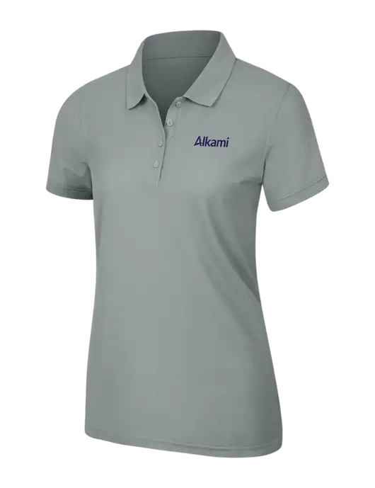 Light Grey Womens Core Classic Pique Polo w/Alkami Logo