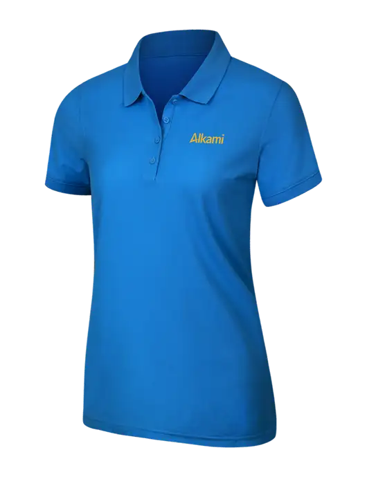 Light Royal Blue Womens Core Classic Pique Polo w/Alkami Logo