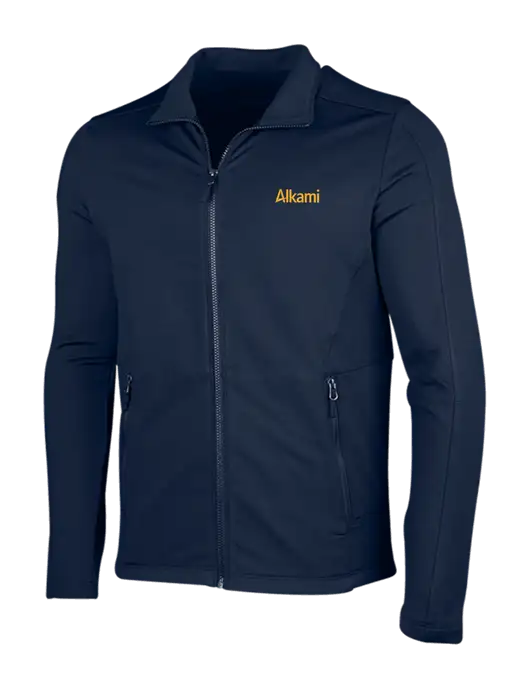 Navy Grid Fleece Jacket w/Alkami Logo