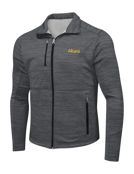 Dark Grey Digi Stripe Fleece Jacket w/Alkami Logo