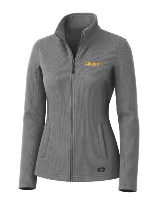 OGIO Medium Grey Womens Grit Fleece Jacket w/Alkami Logo