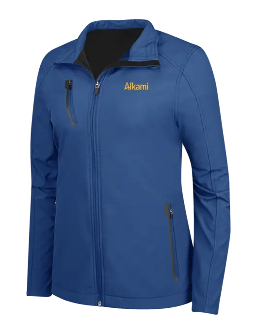 Dark Royal Womens Welded Softshell Jacket w/Alkami Logo