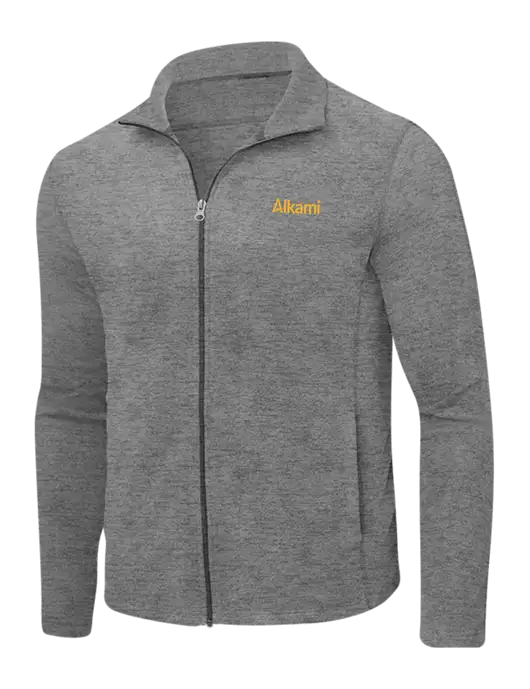 Medium Grey Heather Microfleece Full-Zip Jacket w/Alkami Logo