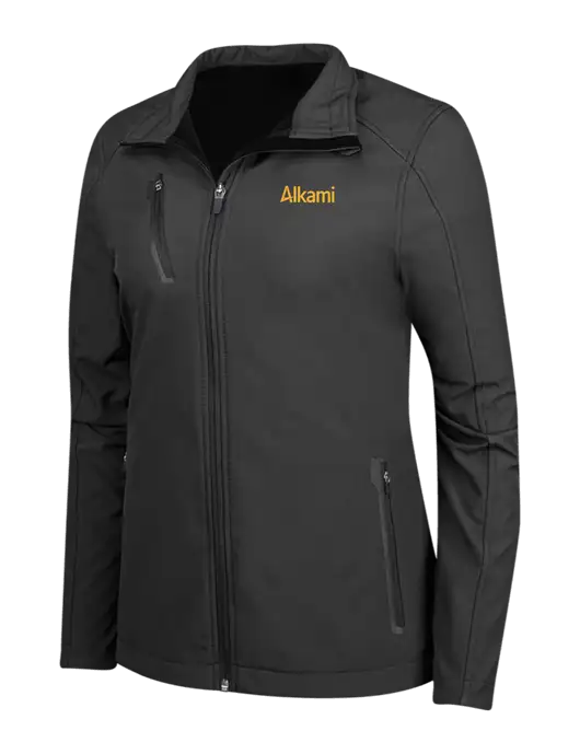 Black Womens Welded Softshell Jacket w/Alkami Logo