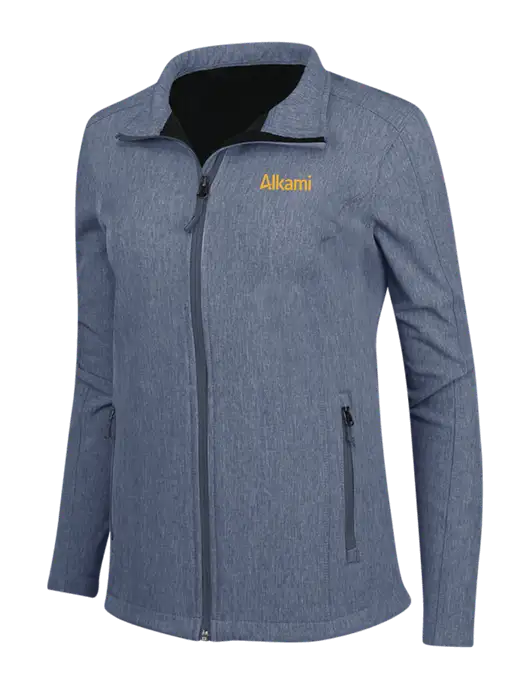 Navy Heather Womens Core Soft Shell Jacket w/Alkami Logo