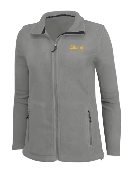 Womens Medium Grey Fleece Jacket w/Alkami Logo