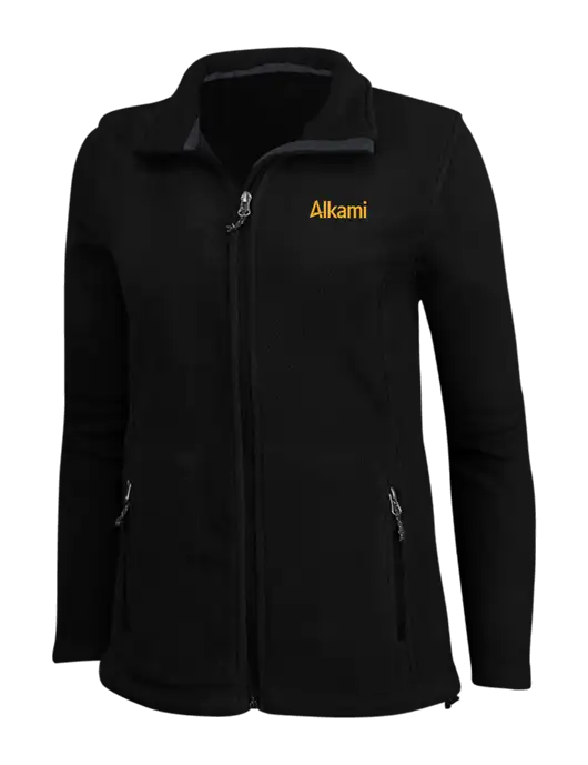 Womens Black Fleece Jacket w/Alkami Logo