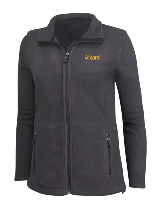 Womens Fleece Dark Grey Jacket w/Alkami Logo