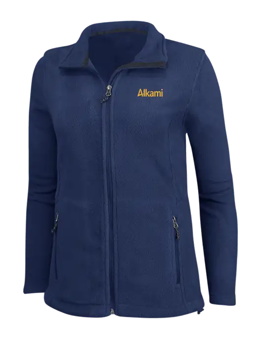 Womens Navy Fleece Jacket w/Alkami Logo