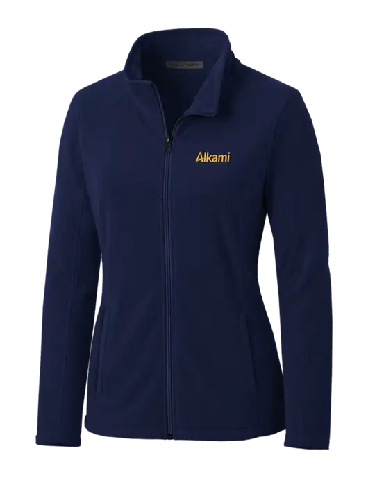 Navy Womens Microfleece Jacket w/Alkami Logo