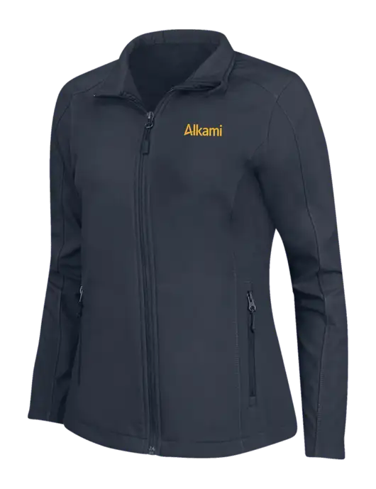 Navy Womens Core Soft Shell Jacket w/Alkami Logo
