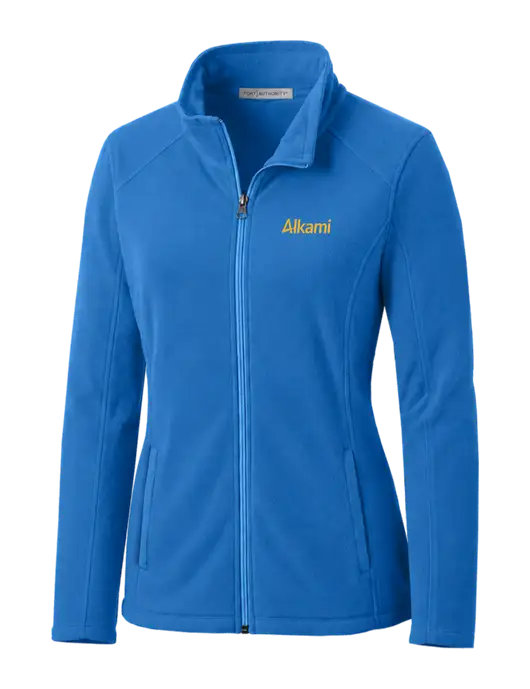 Light Royal Womens Microfleece Jacket w/Alkami Logo