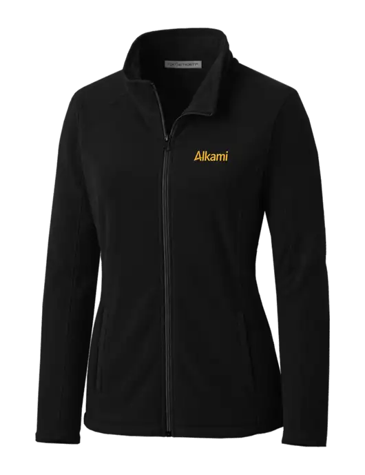 Black Womens Microfleece Jacket w/Alkami Logo