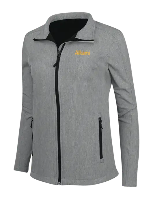 Medium Grey Heather Womens Core Soft Shell Jacket w/Alkami Logo