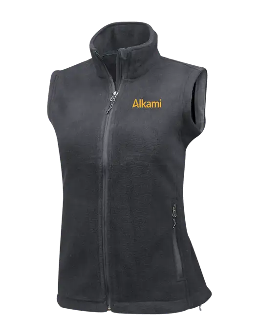 Medium Grey Womens Fleece Vest w/Alkami Logo