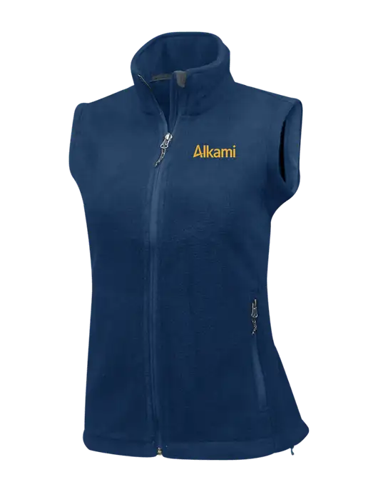 Navy Womens Fleece Vest w/Alkami Logo