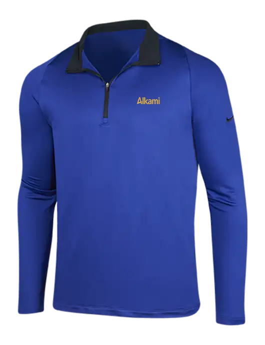 NIKE Deep Royal/Black Dry-Fit Stretch 1/2 Zip Cover-Up w/Alkami Logo