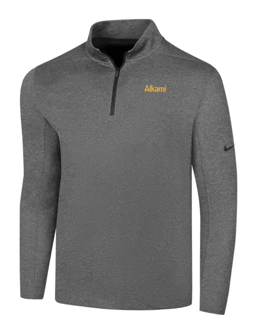 NIKE Dark Grey Heather Dry 1/2 Zip Cover-Up w/Alkami Logo