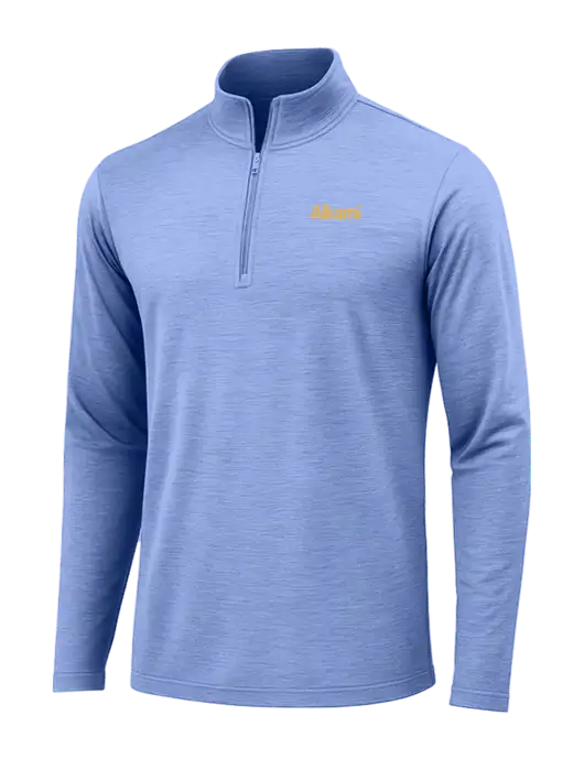 True Royal Heather Posicharge Tri-Blend Wicking 1/4 Zip Pullover w/Alkami Logo