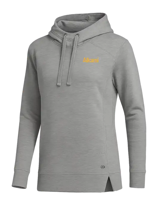 OGIO Heather Grey Womens Luuma Pullover Fleece Hoodie w/Alkami Logo