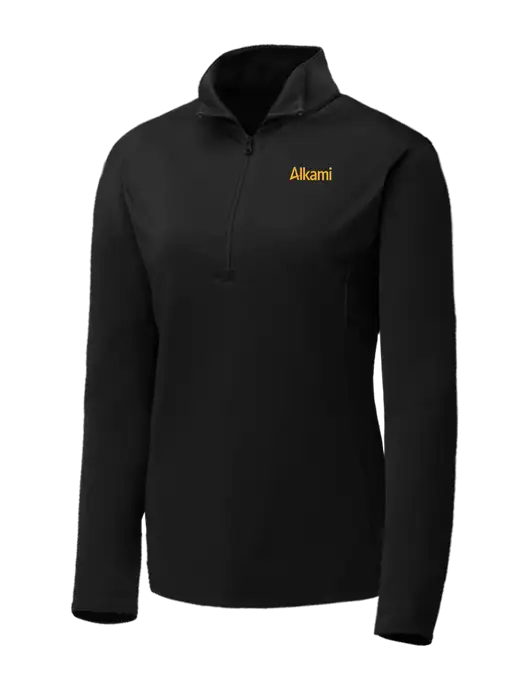 Black Womens Posicharge Competitor ¼ Zip Pullover w/Alkami Logo