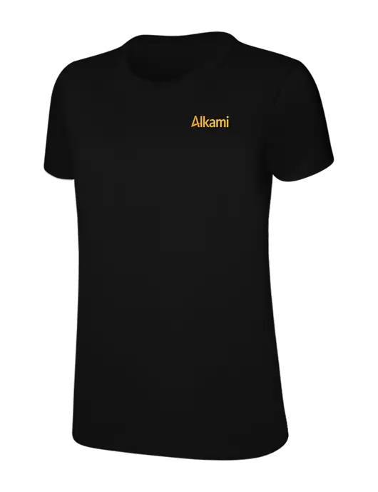 Womens Ring Spun Jet Black 4.5 oz T-Shirt w/Alkami Logo