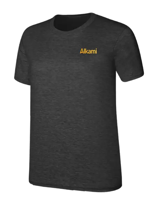 Womens Ring Spun Dark Heather Grey 4.5 oz T-Shirt w/Alkami Logo