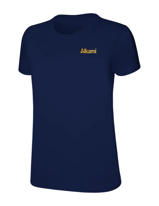 Womens Ring Spun Navy 4.5 oz T-Shirt w/Alkami Logo