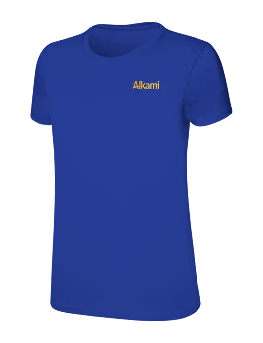 Womens Ring Spun Royal 4.5 oz T-Shirt w/Alkami Logo
