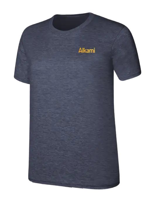 Womens Ring Spun Heather Navy 4.5 oz T-Shirt w/Alkami Logo