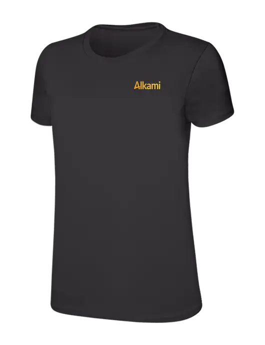 Womens Ring Spun Charcoal 4.5 oz T-Shirt w/Alkami Logo