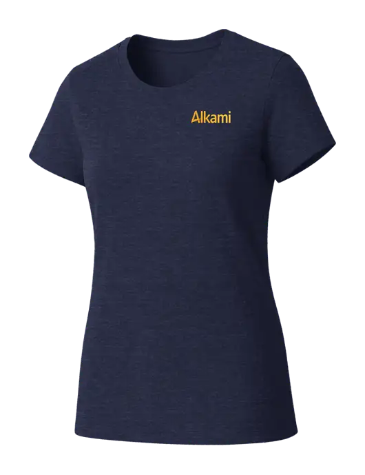 Womens Seriously Soft Heathered Navy T-Shirt w/Alkami Logo