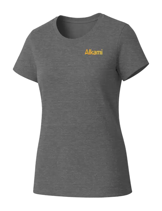 Womens Seriously Soft Grey Frost T-Shirt w/Alkami Logo