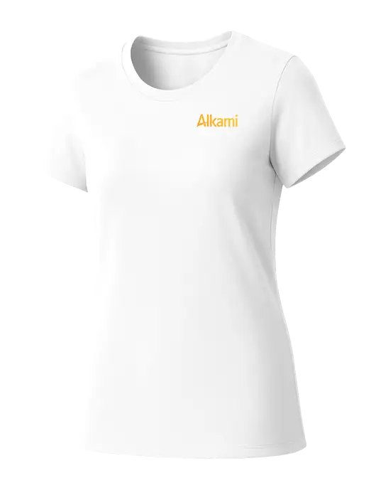 Womens Seriously Soft White T-Shirt w/Alkami Logo