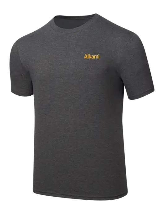 Simply Soft Heathered Charcoal 4.5oz  Poly/Combed Ring Spun Cotton T-Shirt w/Alkami Logo