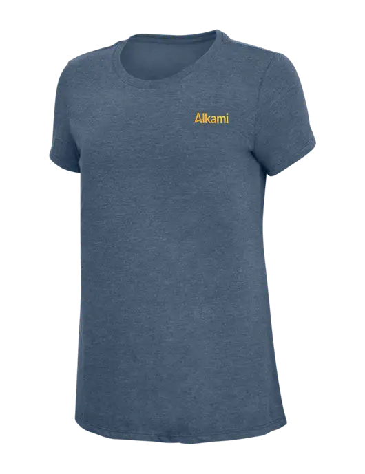 Womens Simply Soft Navy Frost 4.5oz  Poly/Combed Ring Spun Cotton T-Shirt w/Alkami Logo