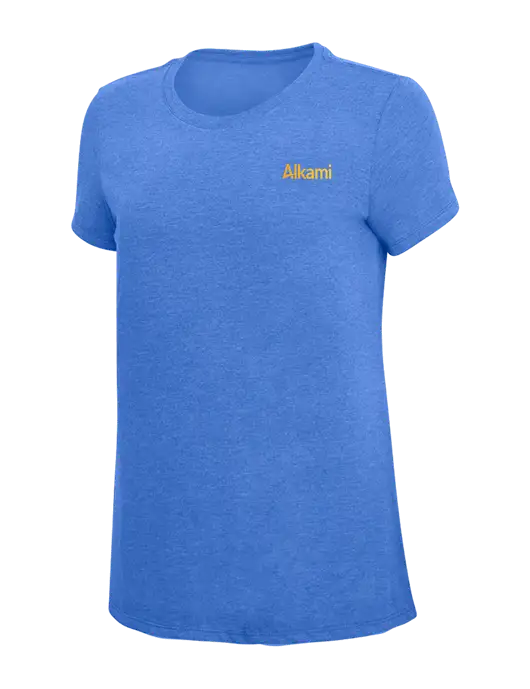 Womens Simply Soft Royal Frost 4.5oz  Poly/Combed Ring Spun Cotton T-Shirt w/Alkami Logo