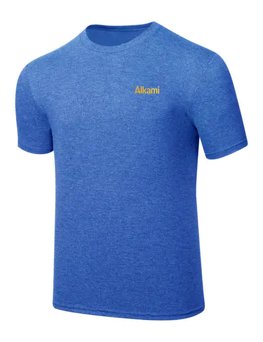 Simply Soft Royal Frost 4.5oz  Poly/Combed Ring Spun Cotton T-Shirt w/Alkami Logo