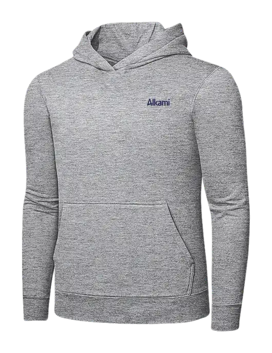 Light Grey Heather 7.8 oz Ring Spun Hooded Sweatshirt w/Alkami Logo