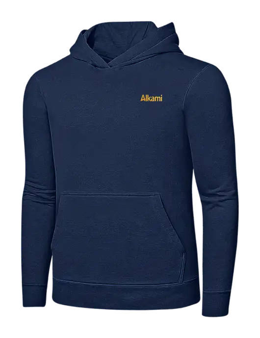 Navy 7.8 oz Ring Spun Hooded Sweatshirt w/Alkami Logo